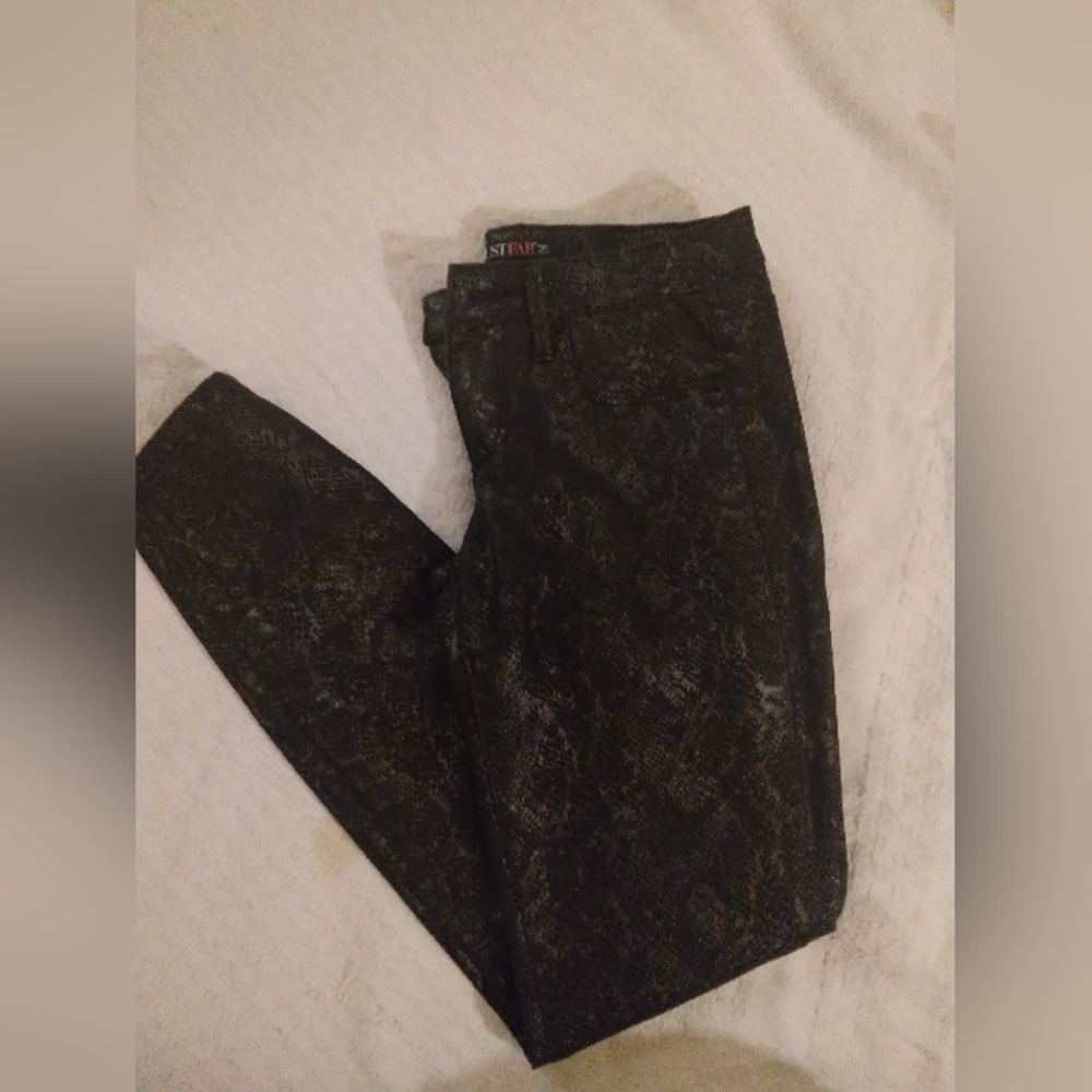 Black Snake Print Pants
